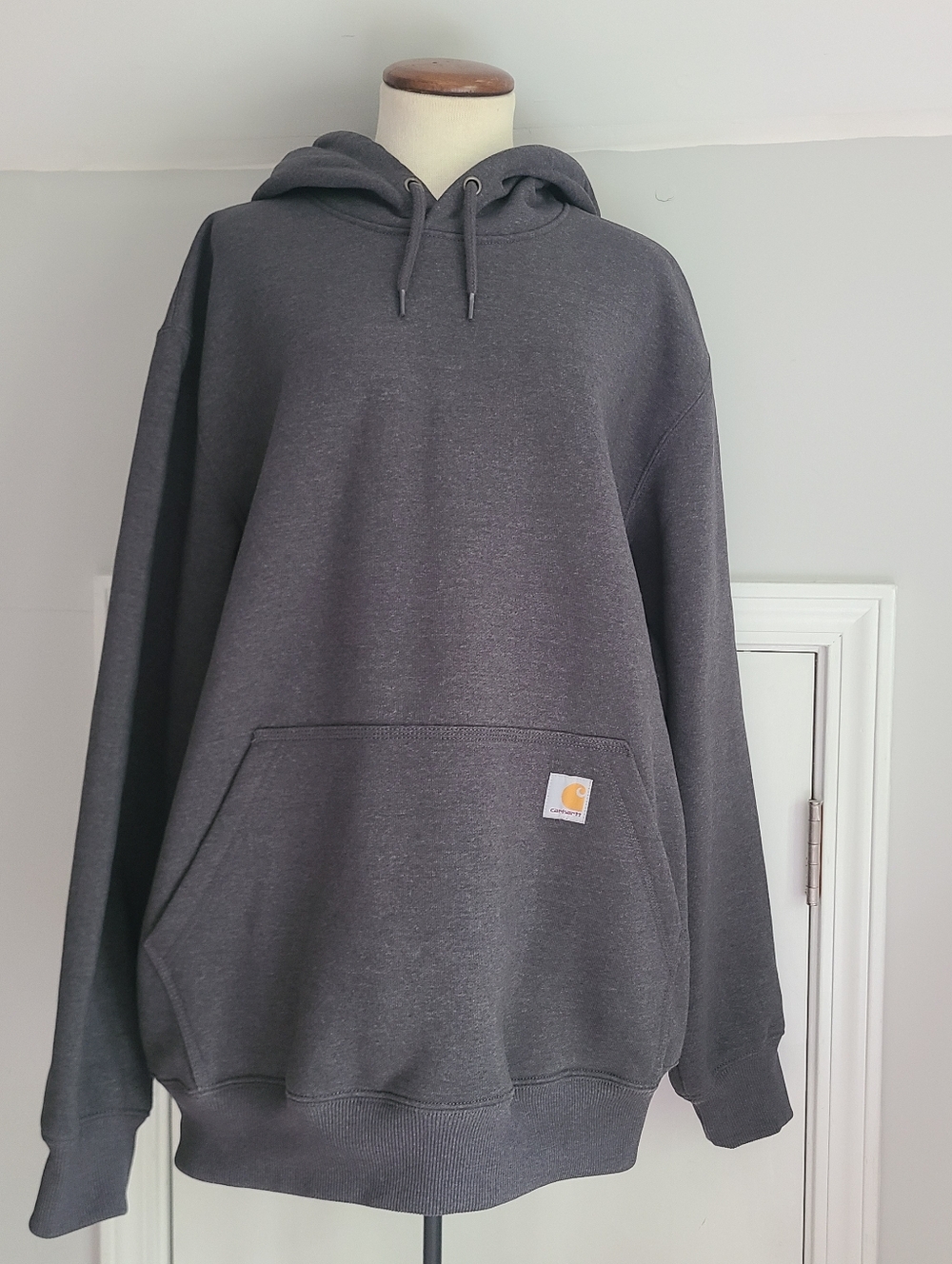 Carhartt Mens Hoodie L Large Rain Defender Loose Fit Carbon Heather Grey NWOT